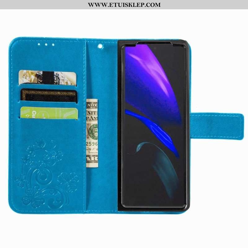 Etui Na Telefon Pokrowce do Samsung Galaxy Z Fold 4 Wzór Koniczyny Z Paskiem